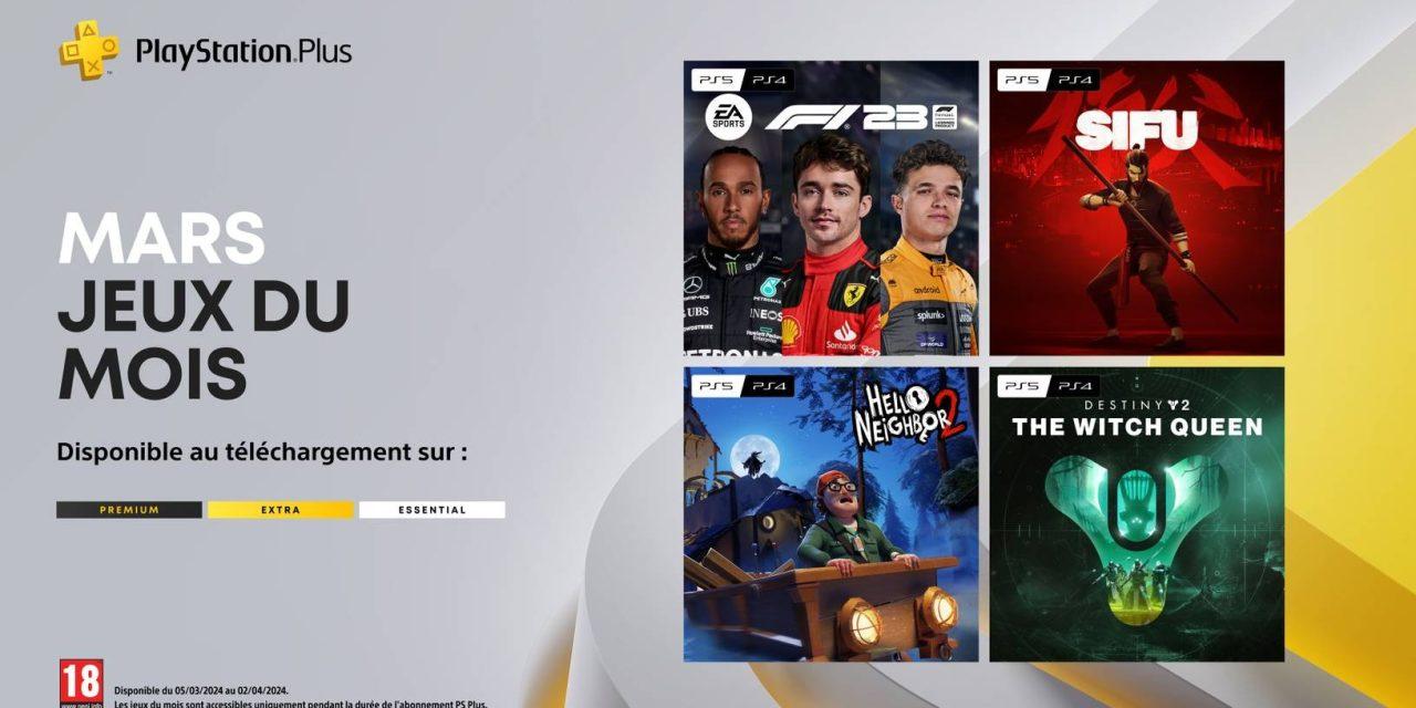 En mars 2024, quatre jeux offerts aux abonnés PlayStation Plus