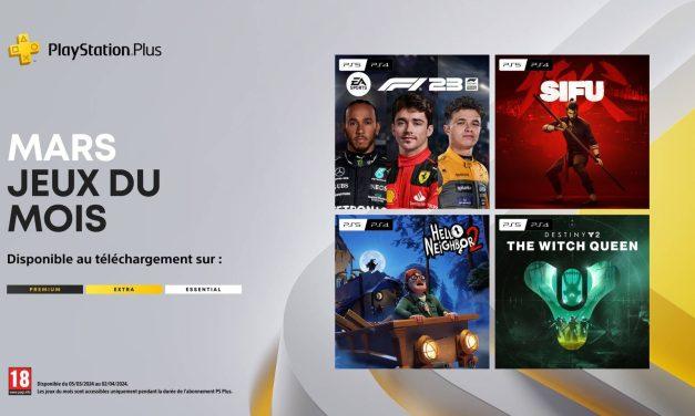 En mars 2024, quatre jeux offerts aux abonnés PlayStation Plus