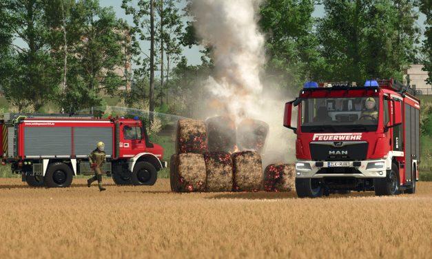 Farming Simulator 25 : les pompiers débarquent à la ferme gratuitement